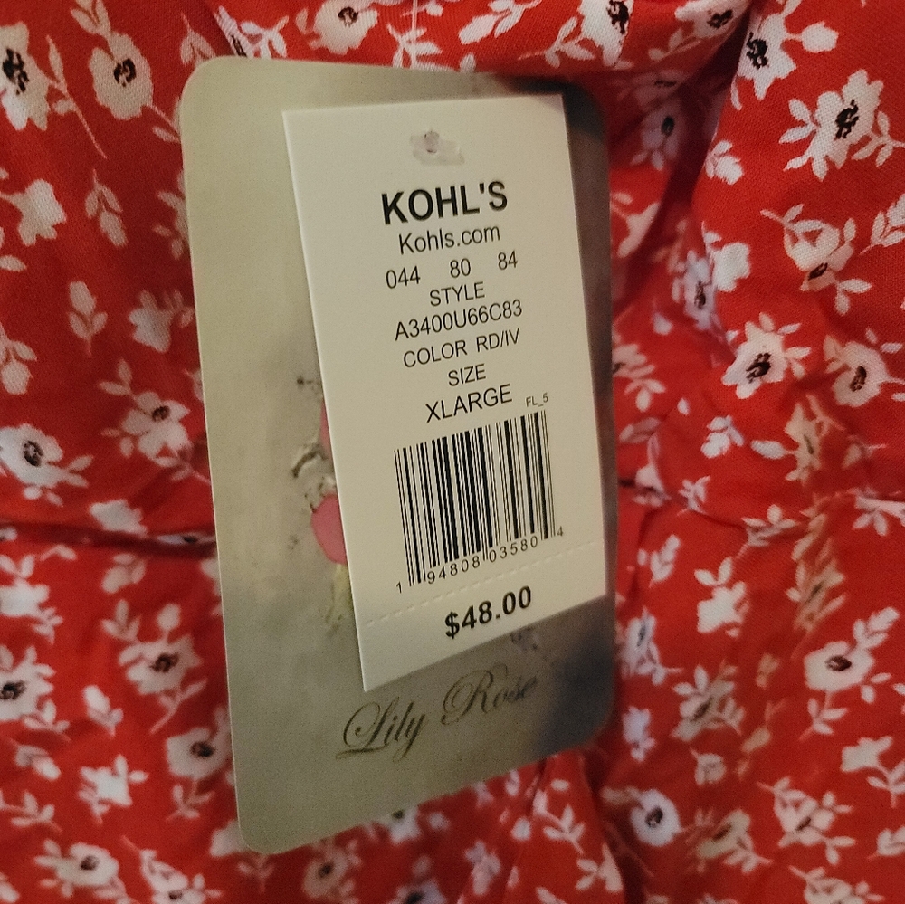 NWT Lily Rose Red White Blue Floral Halter Short Romper - Picture 8 of 9
